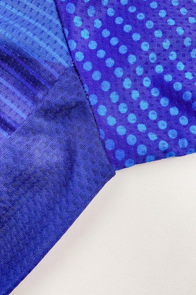 Making Long Sleeve Breathable Cycling Shirts Custom Blue Zip Style Moisture Wicking Road Cycling Shirts Cycling Shirt Shop SKCSCP007 detail view-1